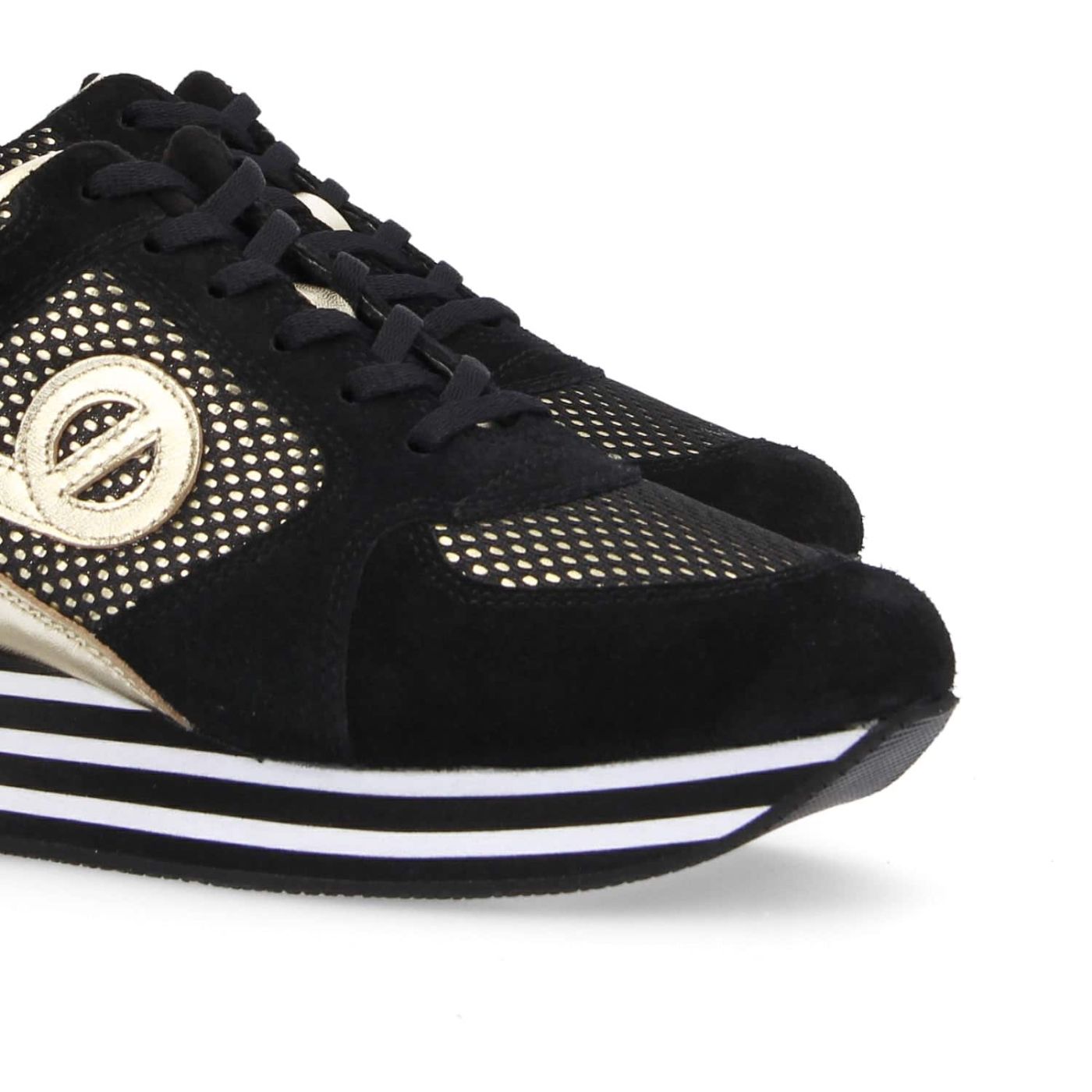 PARKO JOGGER - MESH REFLET/SUEDE - BLACK/GOLD